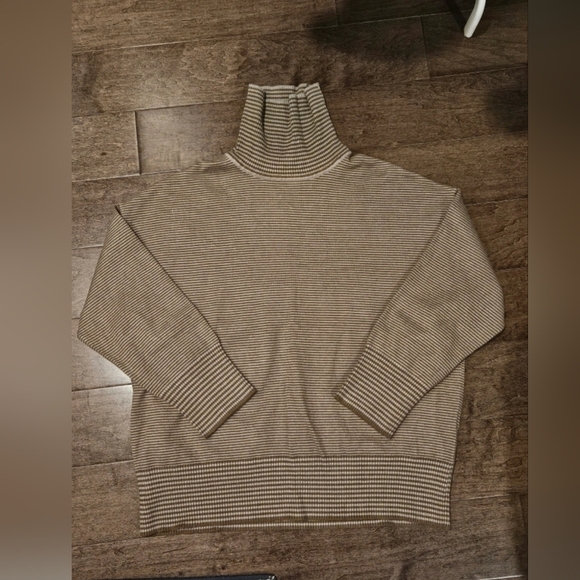Oak + Fort Striped Turtleneck Sweater - Picture 1 of 3
